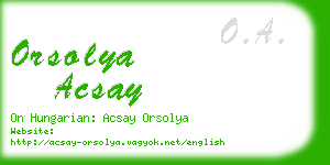 orsolya acsay business card